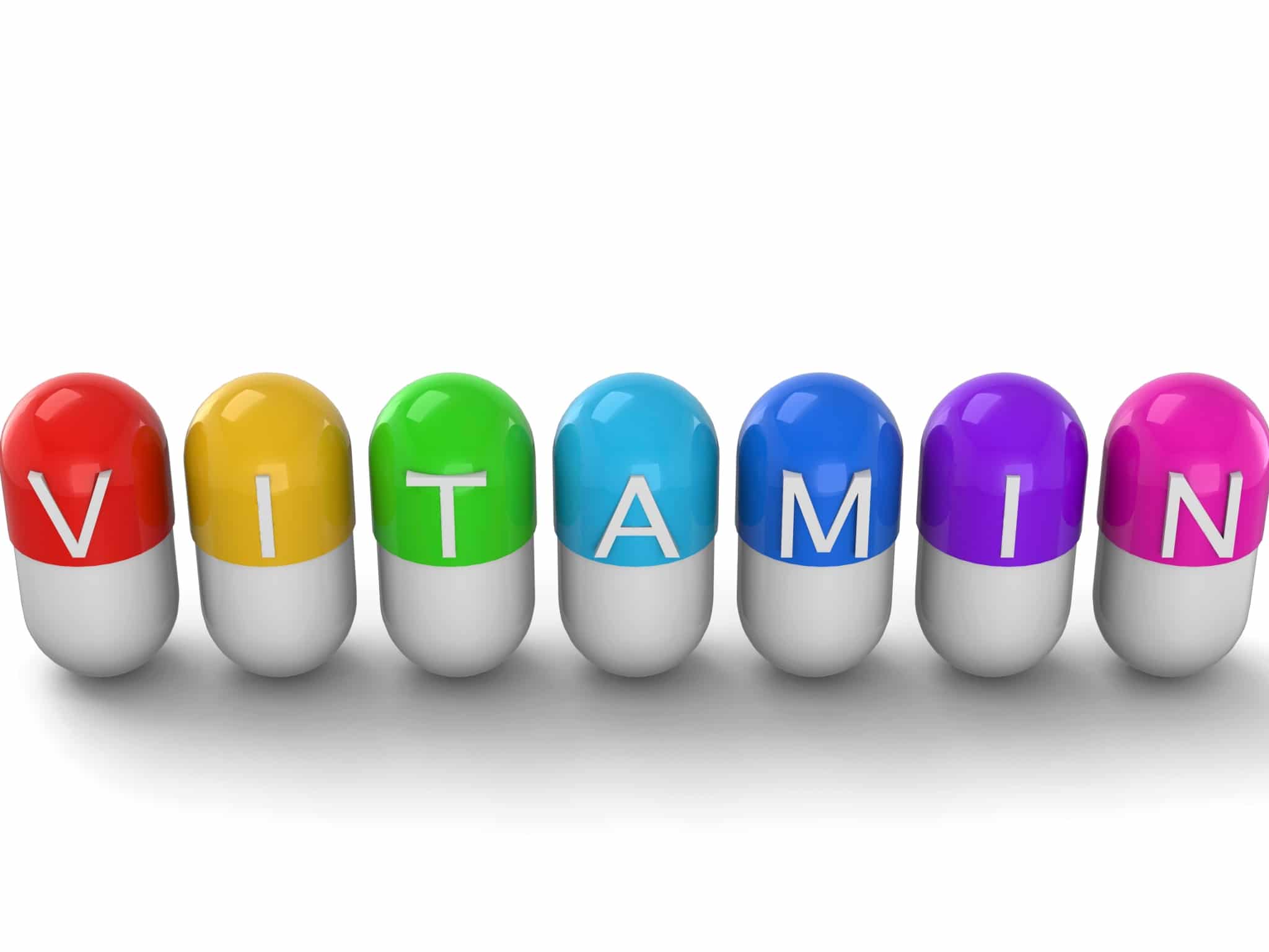 Vitamin Kapseln bunt